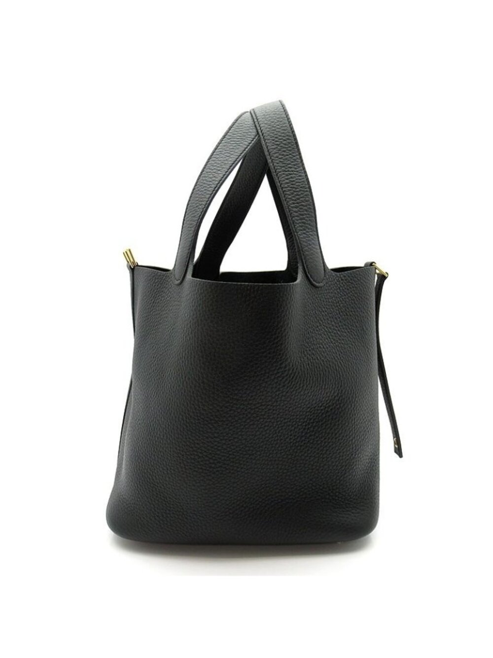 Hermes Picotin Lock MM Taurillon Clemence Handbag Noir